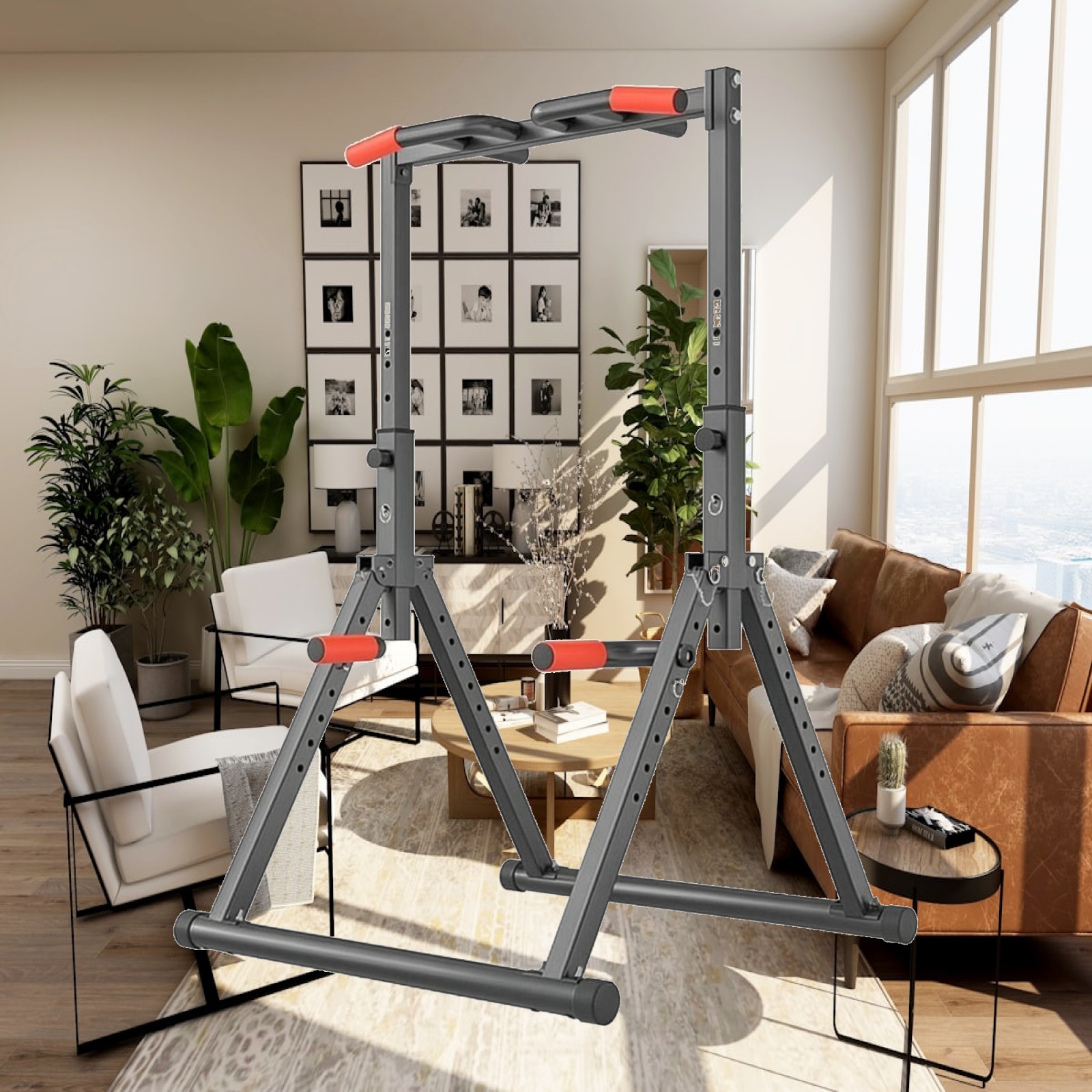Home Gym Workout Equipment - Ayarlanabilir Çocuk Barfiks Çubuğu Köpük Saplı
