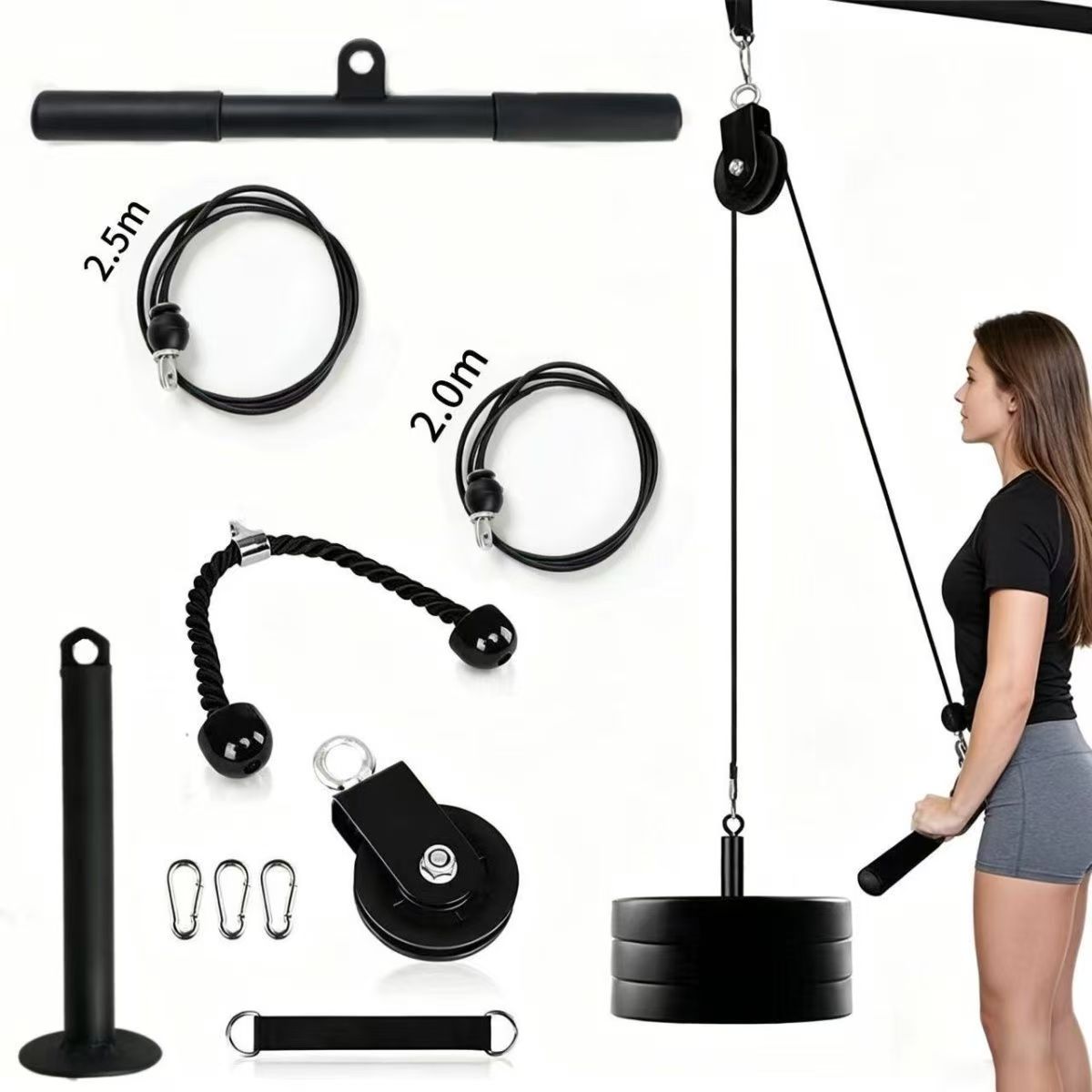 Sessiz Paslanmaz Çelik Halatlı - Home Gym Diy Pulley System incelemesi ve fiyatı