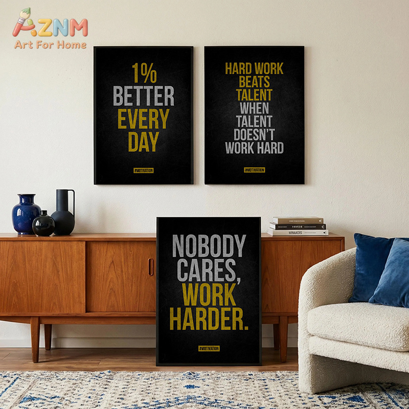 AZNM Motivasyonel Sözler Kanva - Home Gym Gold incelemesi ve fiyatı