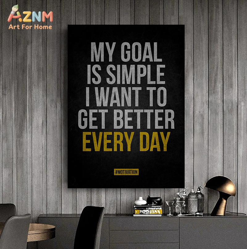 AZNM Motivasyonel Sözler Kanva - Home Gym Gold incelemesi ve fiyatı